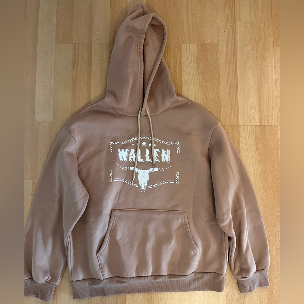SHEIN Tan Fleece Hoodie